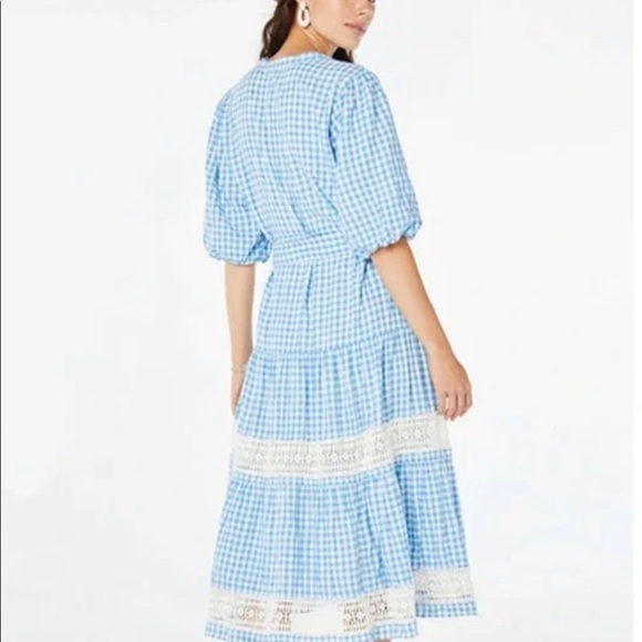 ROLLER RABBIT Gingham valonia midi dress blue plaid size XXS - never worn - Picture 2 of 9